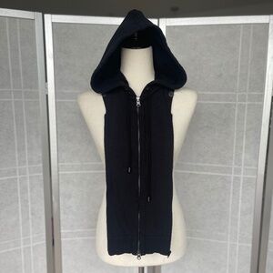 Veronica Beard Black Hooded Vest